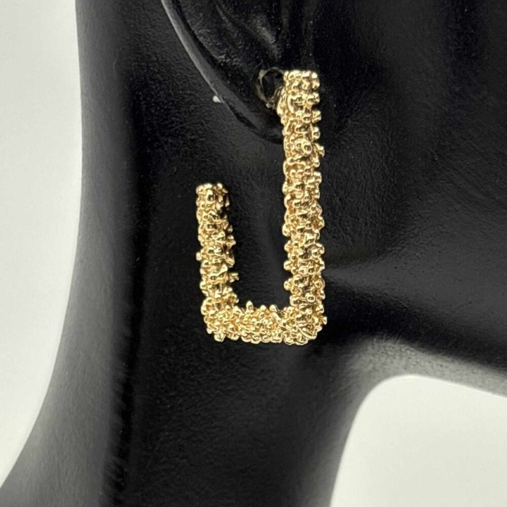 Gold Rectangle Earrings